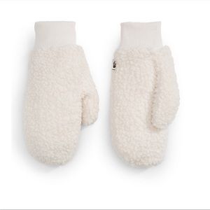 NWT The North Face Ridge Fleece Mitt Gloves Mittens Women’s XXS Gardenia White